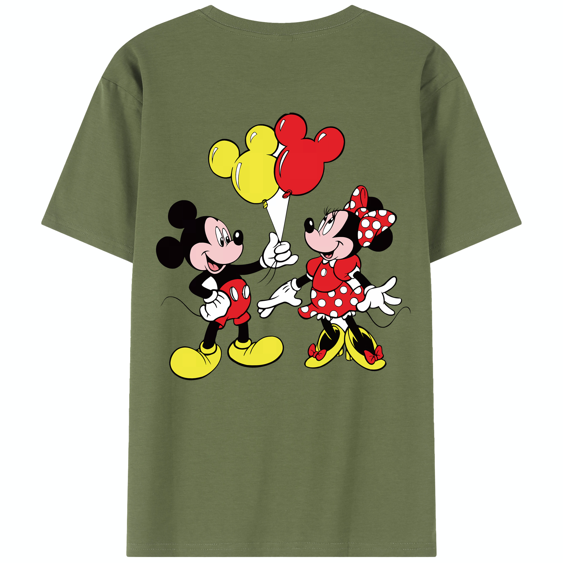 （画像用） ミッキーマウス Mickey Mouse 綿100％半袖Tシャツ（背面プリント）